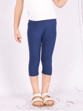 Kids Solid Color Stretchy Capri (7-10 Yrs)